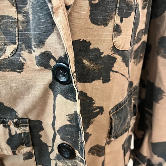 J.CREW Black Blossom Camo Blazer/Utility Jacket Size Large - Picture 5 of 8